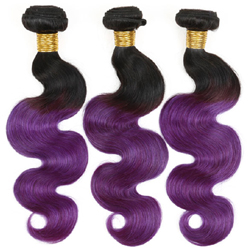 ombre hair T1B/Purple body wave