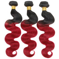 ombre hair T1B/Red body wave