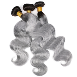 ombre hair T1B/Grey body wave