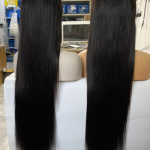 30" straight 13x4 full frontal wig HD lace 210% natural color